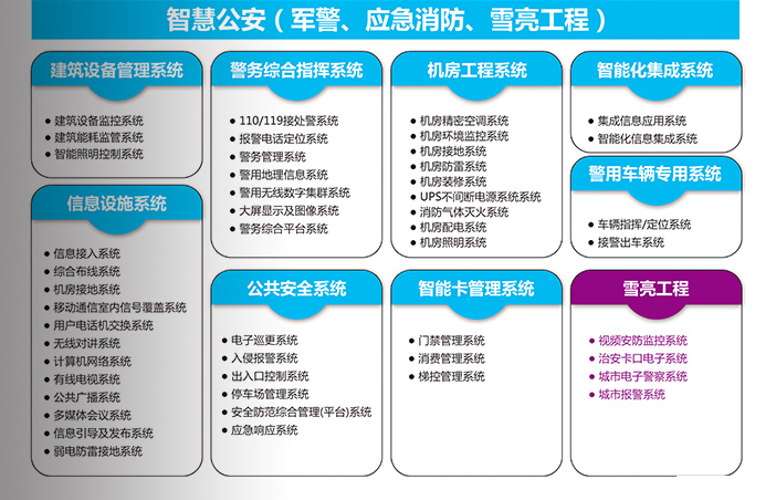 智慧公安(軍警、應(yīng)急消防、雪亮工程)